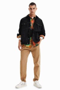 Abrigos Desigual Printed denim Hombre | XTH693784