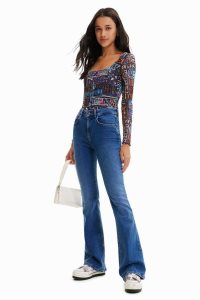 Bodysuit Desigual Tulle arty logo Mujer | NPE207658