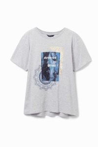 Camiseta Desigual patch message and print Mujer | LDY920375