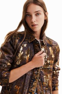 Chaquetas Desigual Metallic denim trucker Mujer | MYL570863