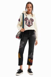 Jeans Desigual Directo cropped Disney's Mickey Mouse Mujer | VUG821349