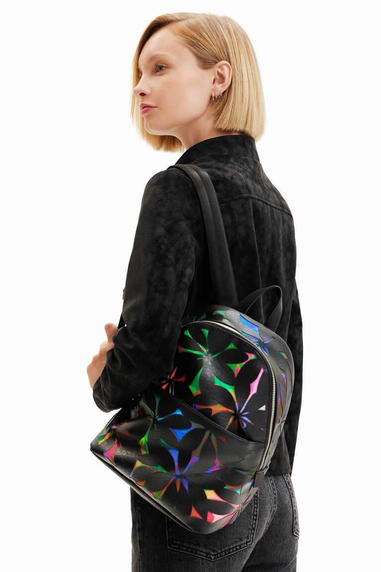 Mochilas Desigual Tienda Small with die cut flowers Mujer
